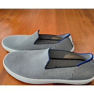 Rothy's The Sneaker Navy White Knit W10  Quiet Luxury Capsule Essential Retired